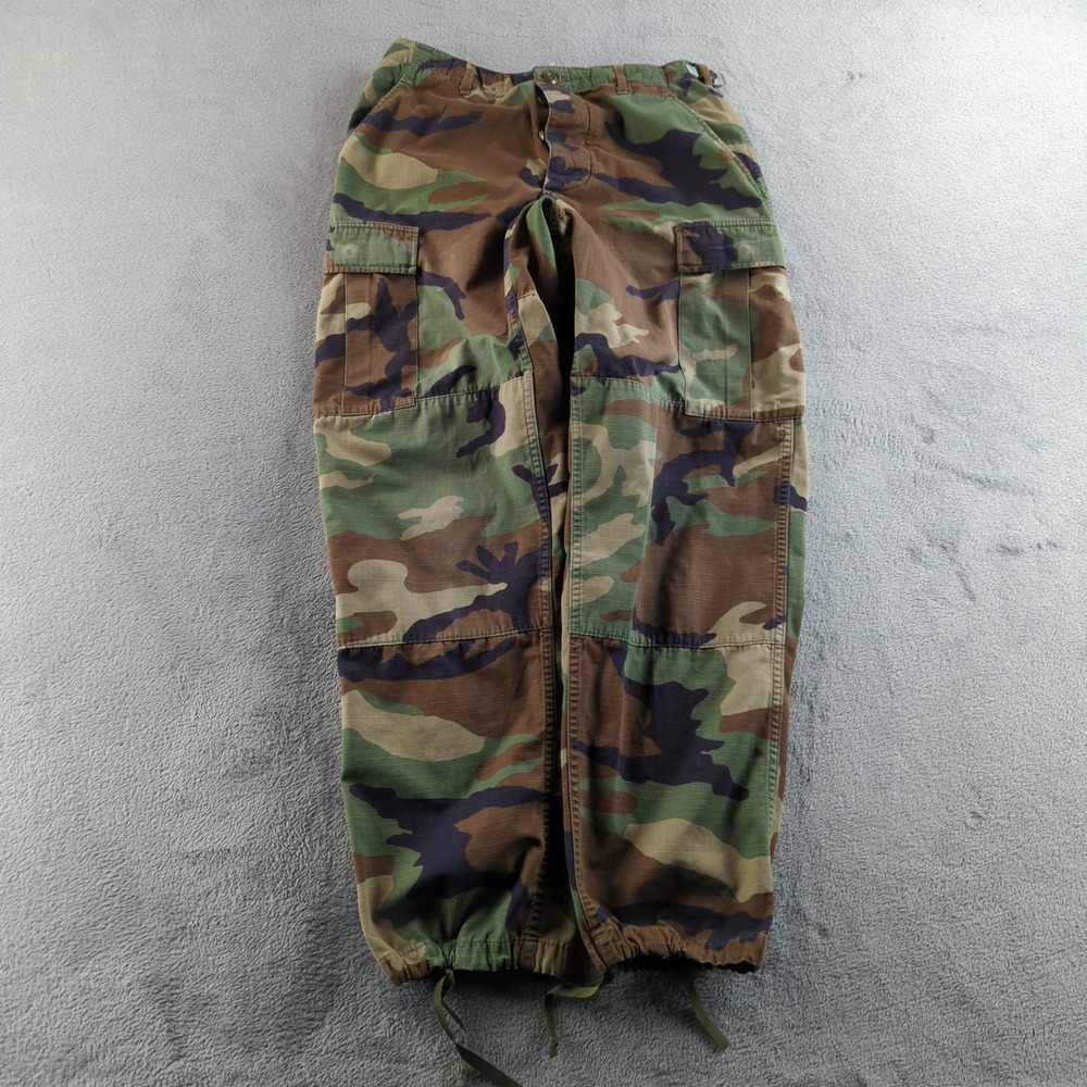 Vintage 90s US Military Pants Mens Small Regular Woodland Camo BDU Combat